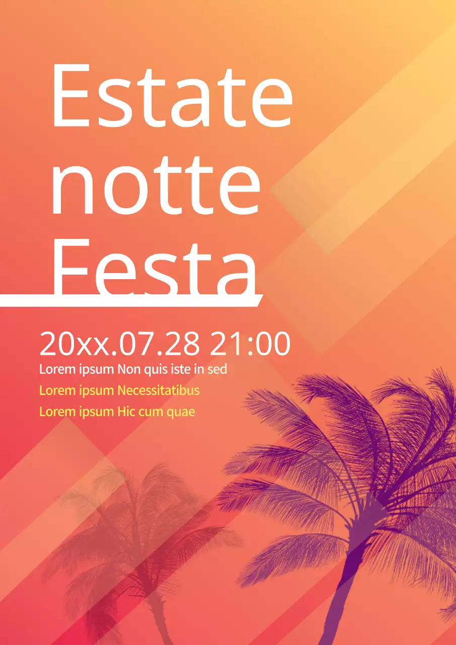 Semplice volantino per ospitare una festa estiva in piscina