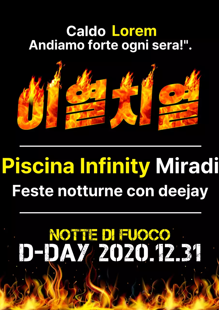Nero Rosso Intenso Party Lounge Club Promozione