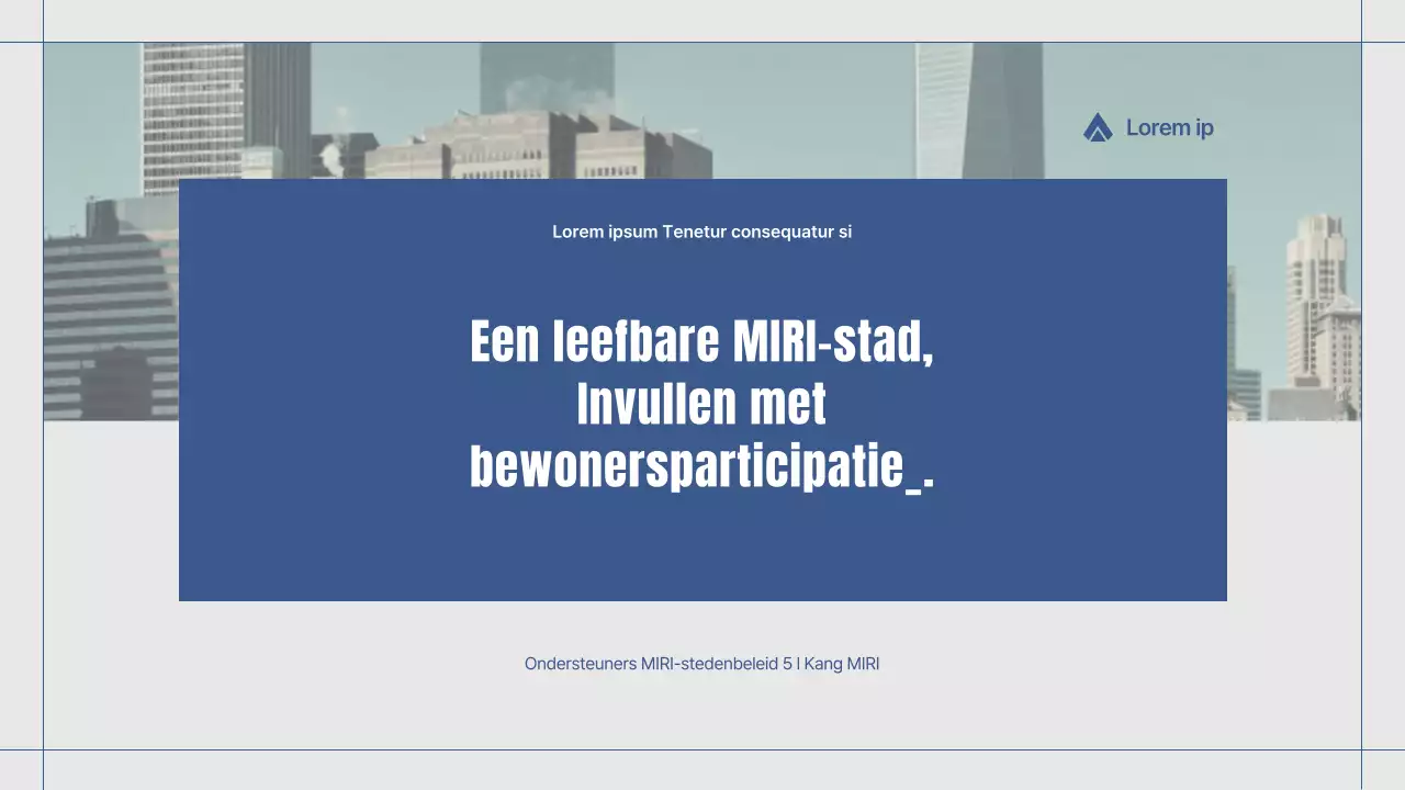 Basispresentatie blauw en grijs praten