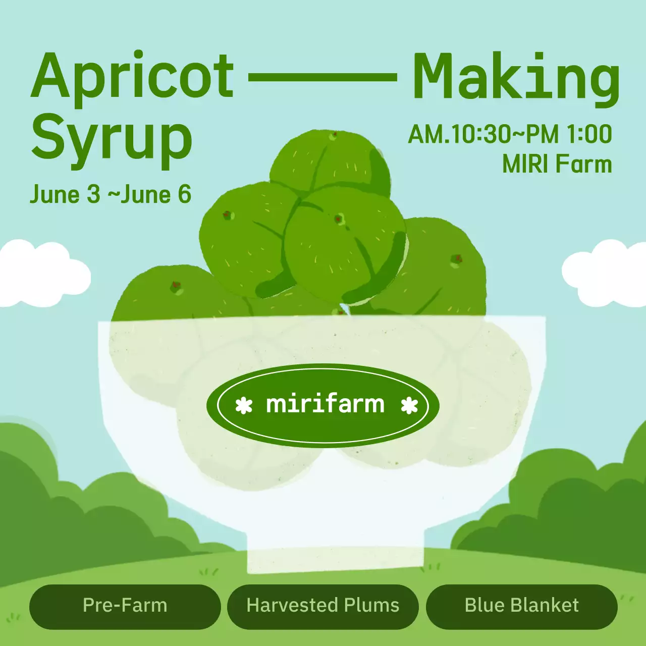 Green Rustic Syrup Promotion Social Media Post