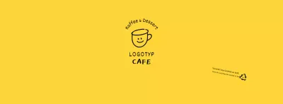 Weiß-gelbe handgezeichnete Illustration