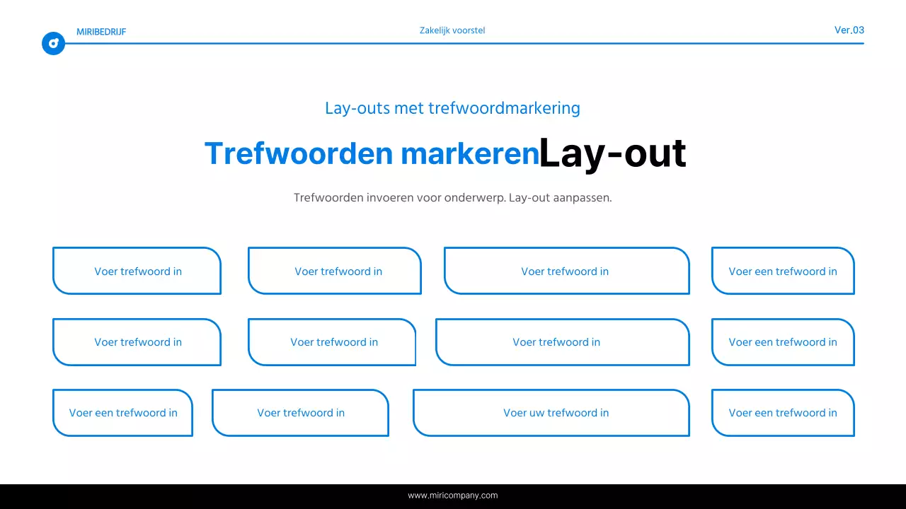Eenvoudig blauw en wit tekstmarkeringsrapport