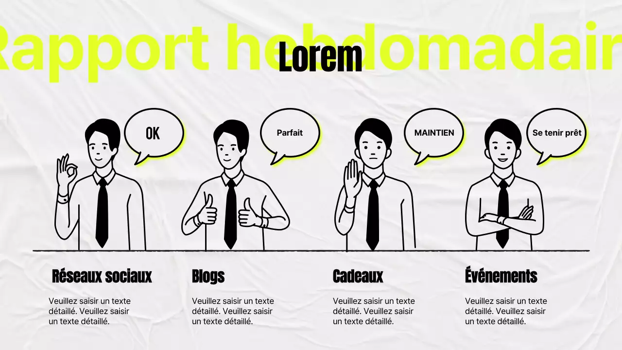 Minutes d'étude simples en jaune et gris