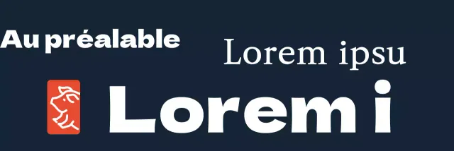 Un tablier d'une ligne avec le nom d'un restaurant de porc dans un style calligraphique.