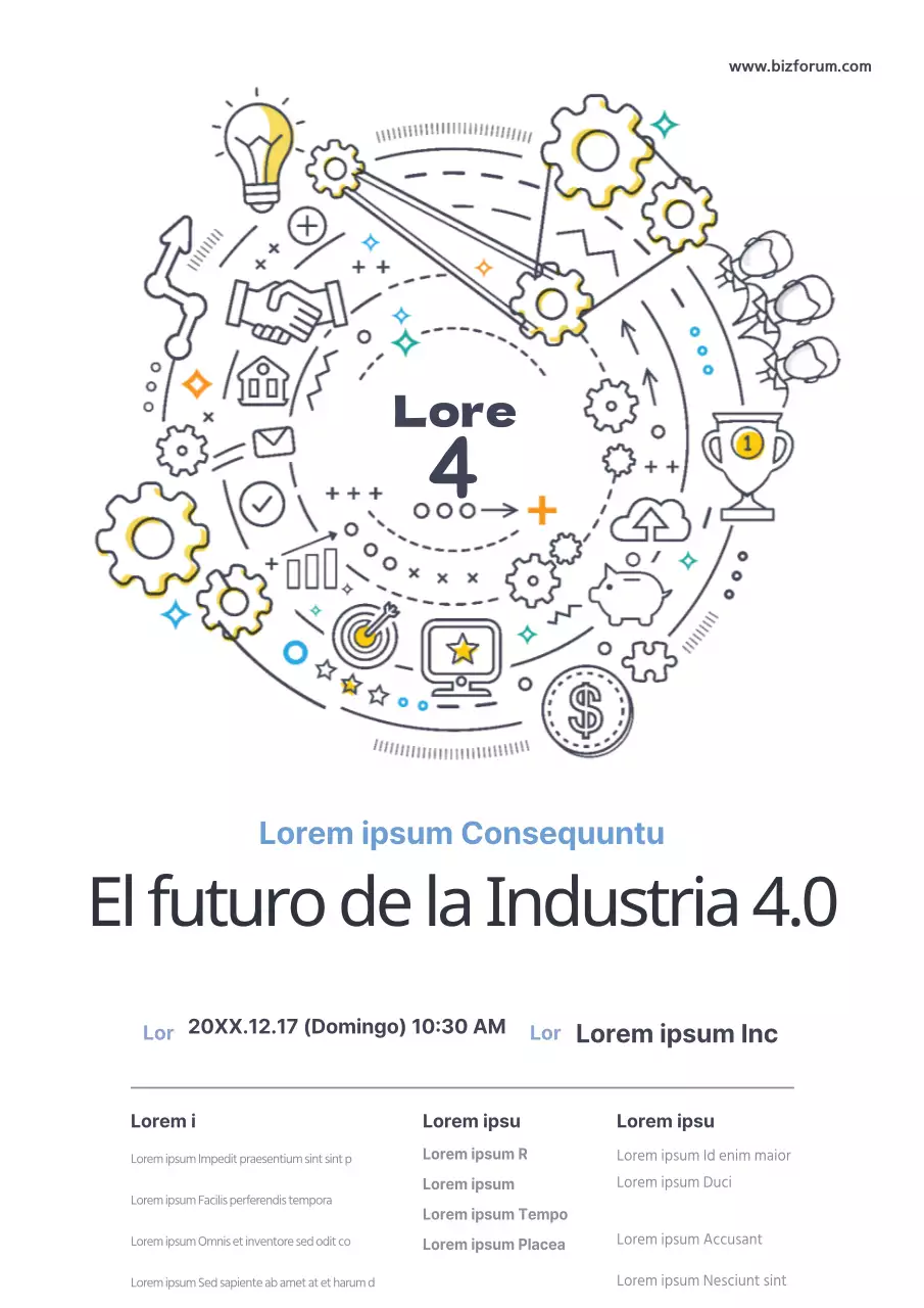  Promover el Seminario de Política de Futuro con varios iconos negros