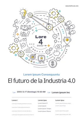 Promover el Seminario de Política de Futuro con varios iconos negros