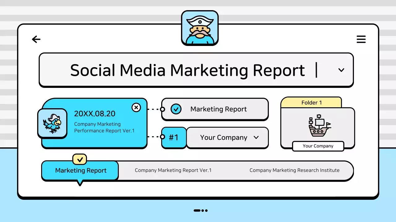 Blue Modern Marketing Report Document Presentation