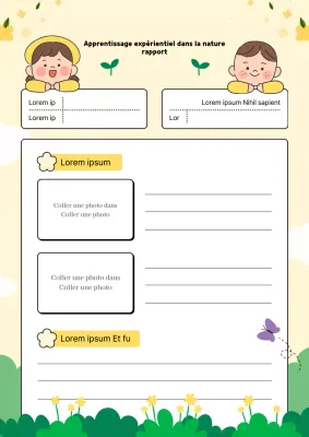 Concevoir un joli rapport jaune sur l'apprentissage par l'expérience