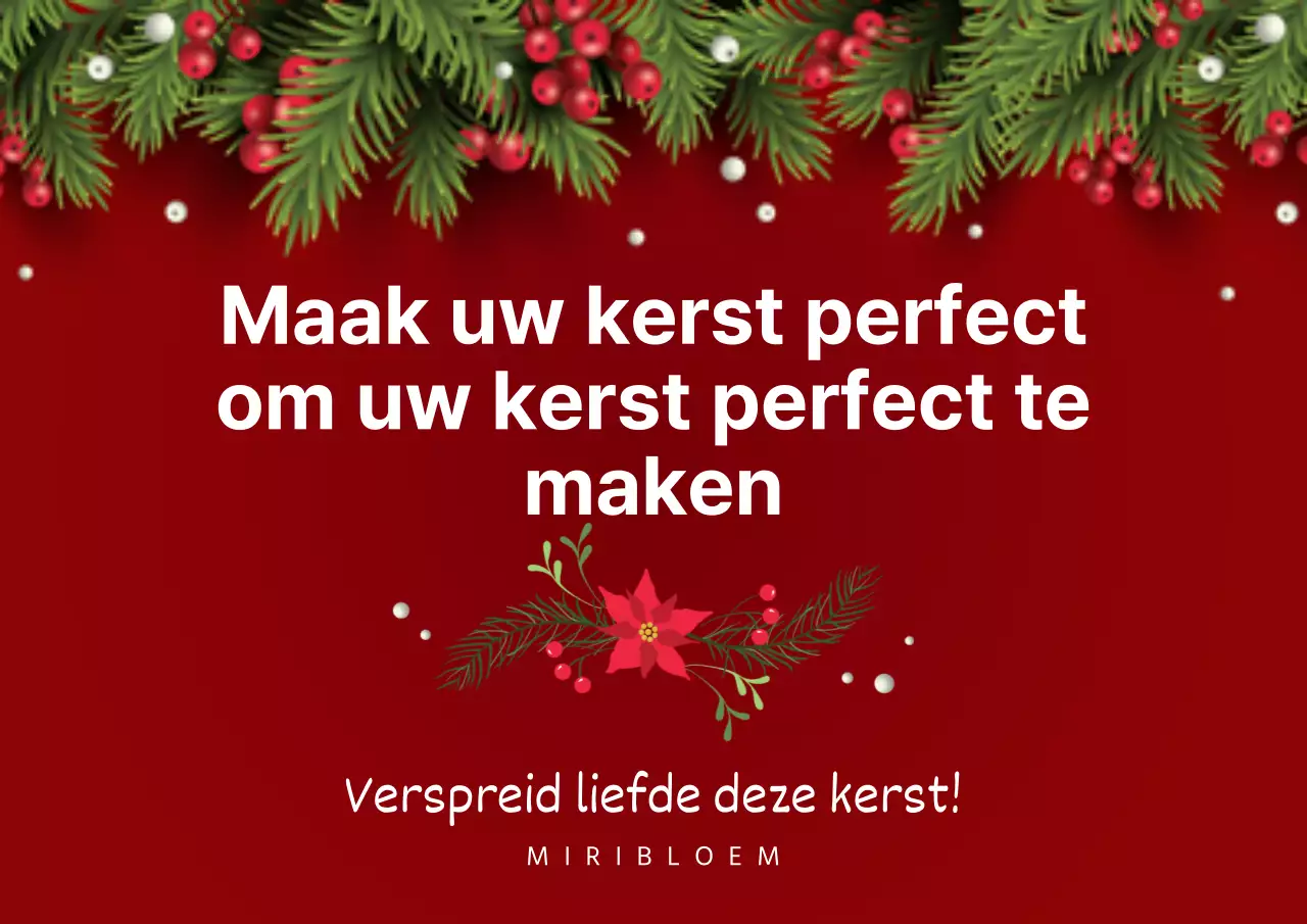 Rode Krans Bloemist Kerstlandschap Poster