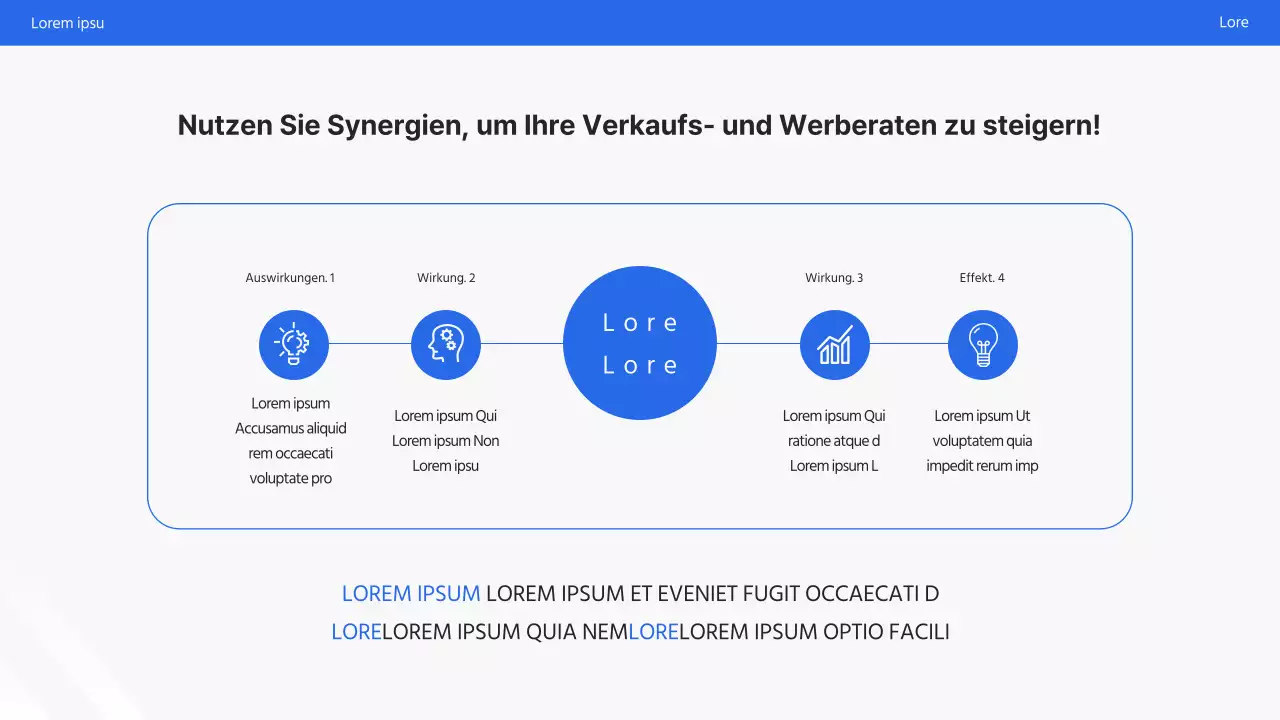 Einfache weiß-blaue Marketing-Promo-Präsentation