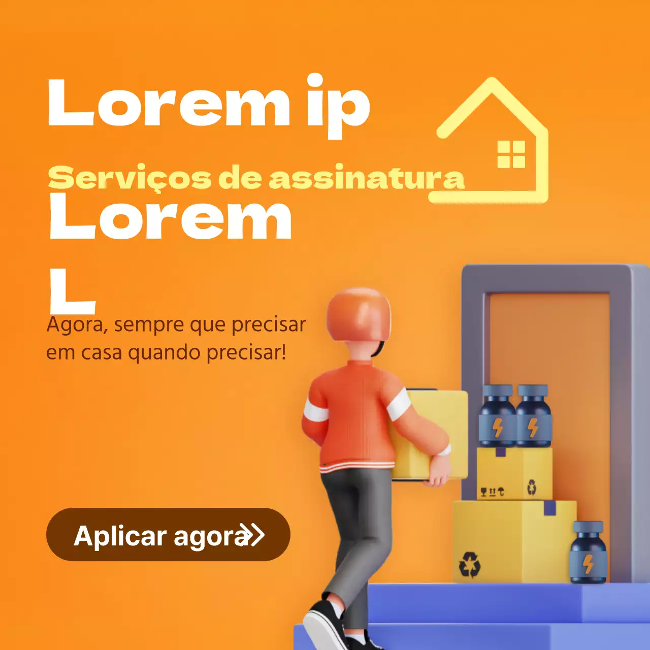 Promoções de entregas recorrentes Orange House Tidy