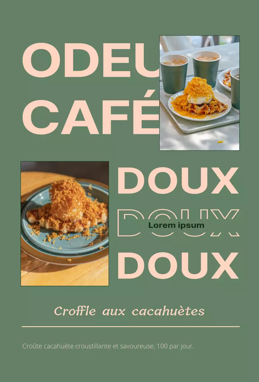 Promouvoir les menus avec différentes mises en page en vert