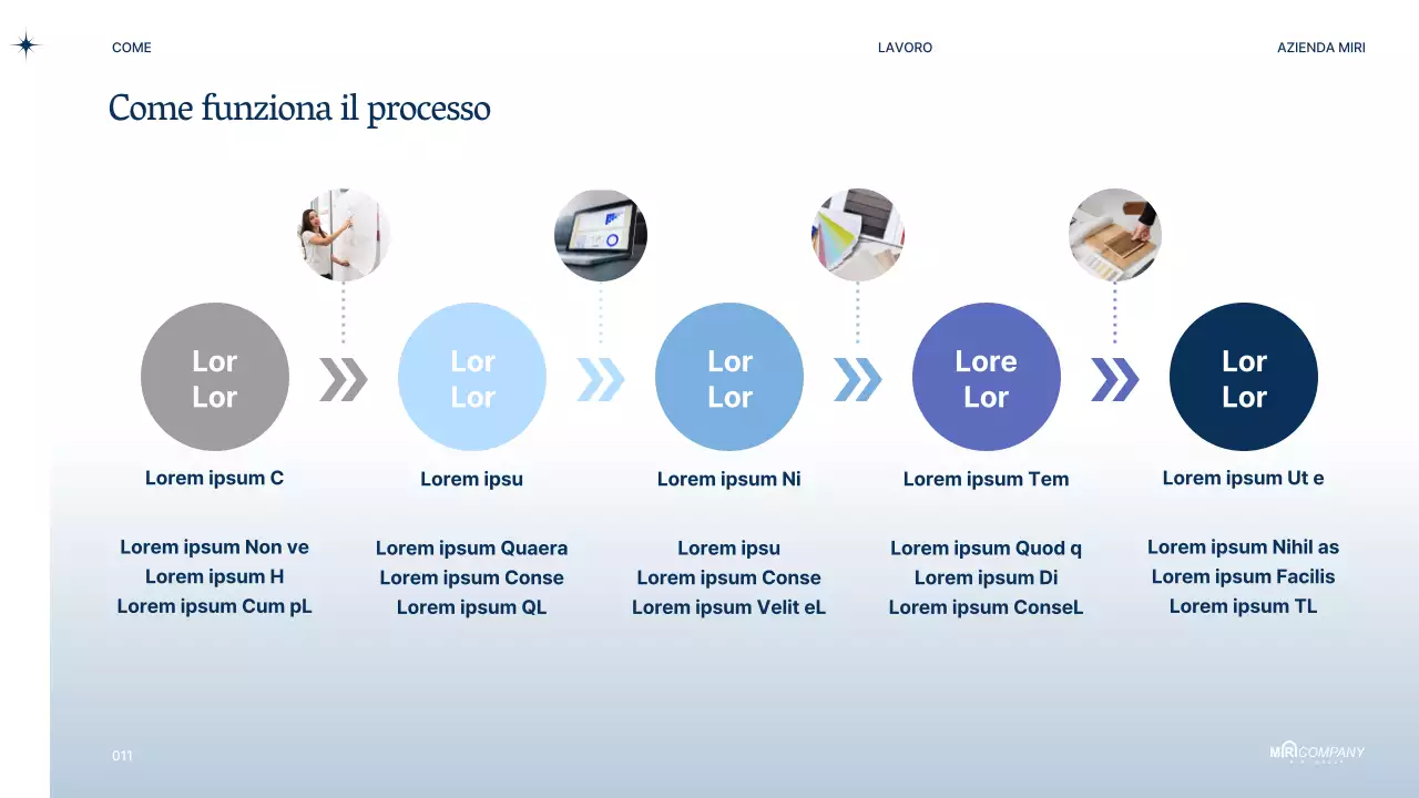 Proposta di PT aziendale moderno in blu navy