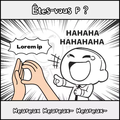 Tweet parodique MBTI avec concept de bande dessinée en noir et blanc