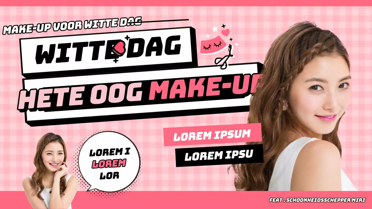 Witte dag YouTube miniaturen in roze