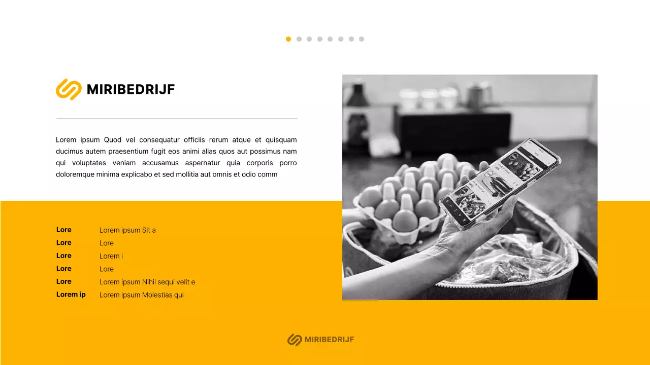 Eenvoudig ondernemingsplan voor het nieuwe jaar in wit en oranje