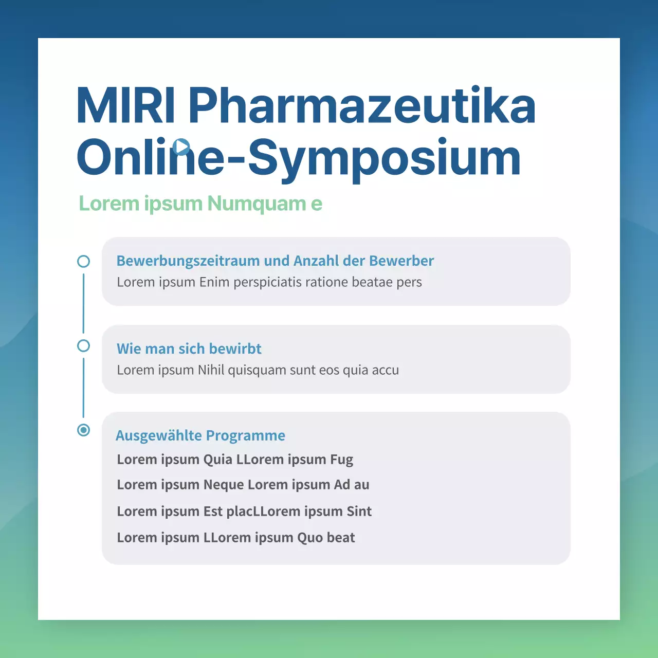Online-Symposium für Pharmaunternehmen