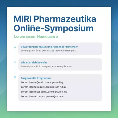 Online-Symposium für Pharmaunternehmen