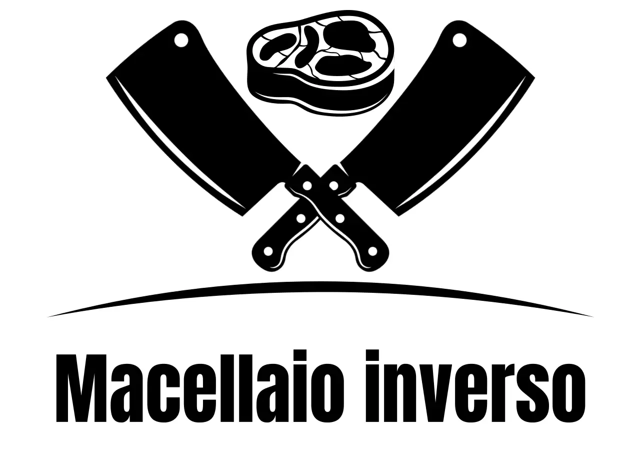 Illustrazione pulita del concetto di macelleria logo in bianco e nero