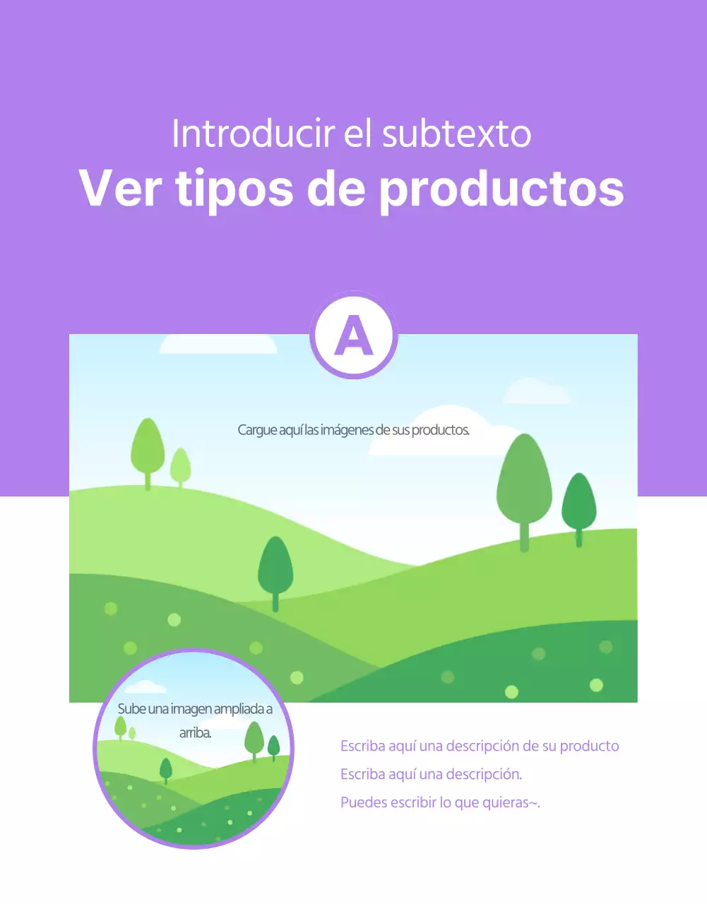 Diseño básico para la venta de productos