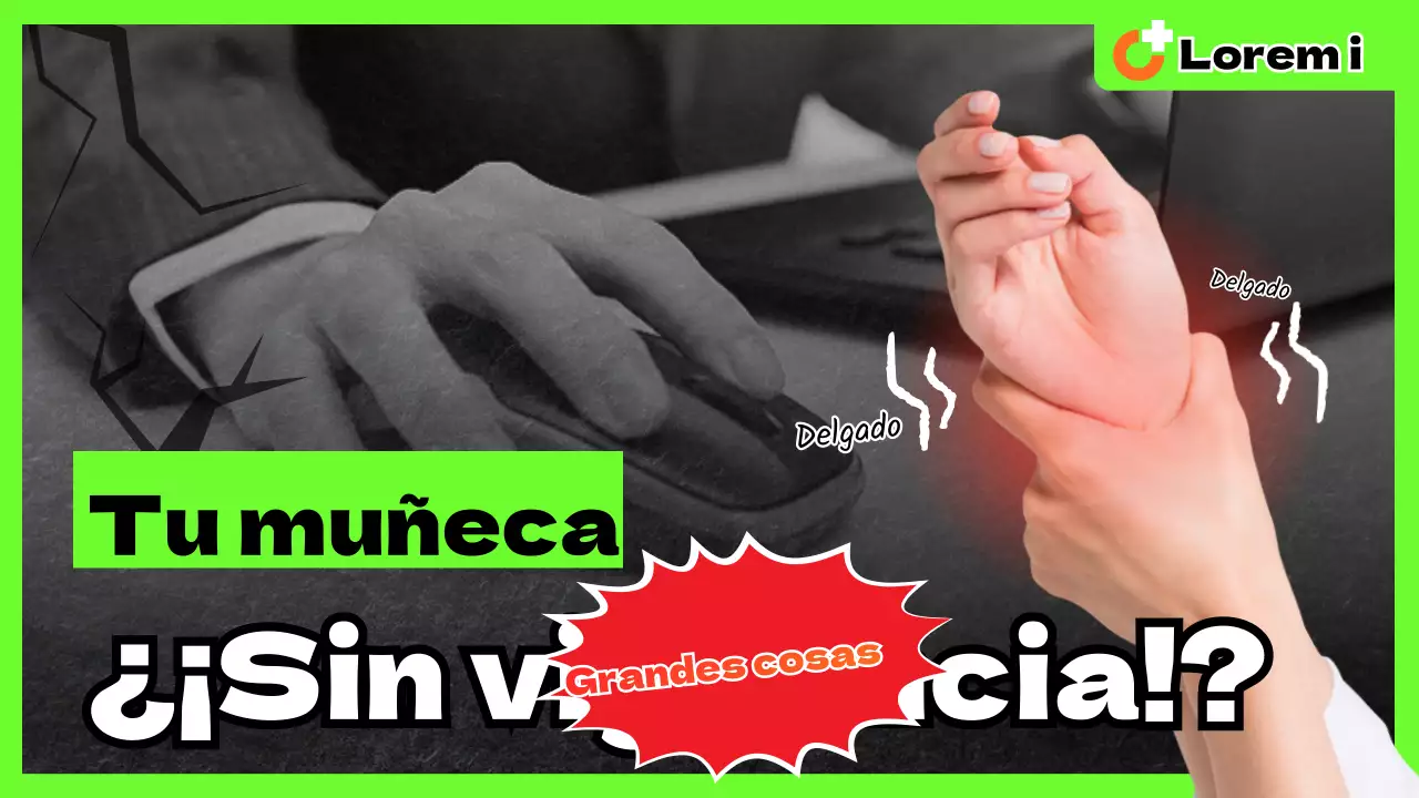 Miniatura del dolor de muñeca verde fluorescente que informa de la atención hospitalaria