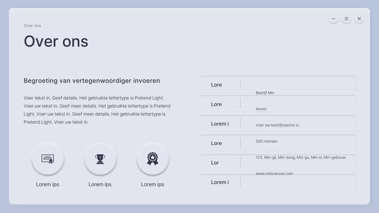 Een driedimensionaal blauw en grijs bedrijfsprofiel