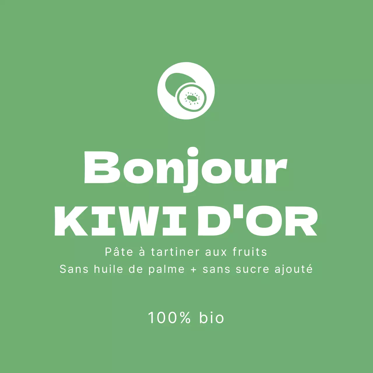 Étiquette de confiture de kiwi d'or