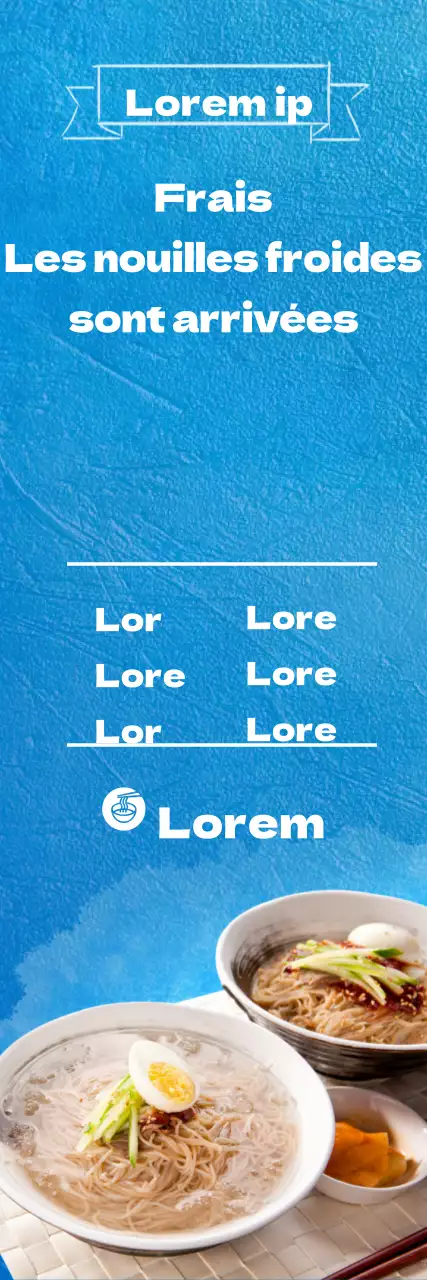 Des nouilles fraîches et froides