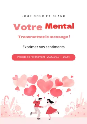 Flyer pour la Journée du blanc en blanc et rose