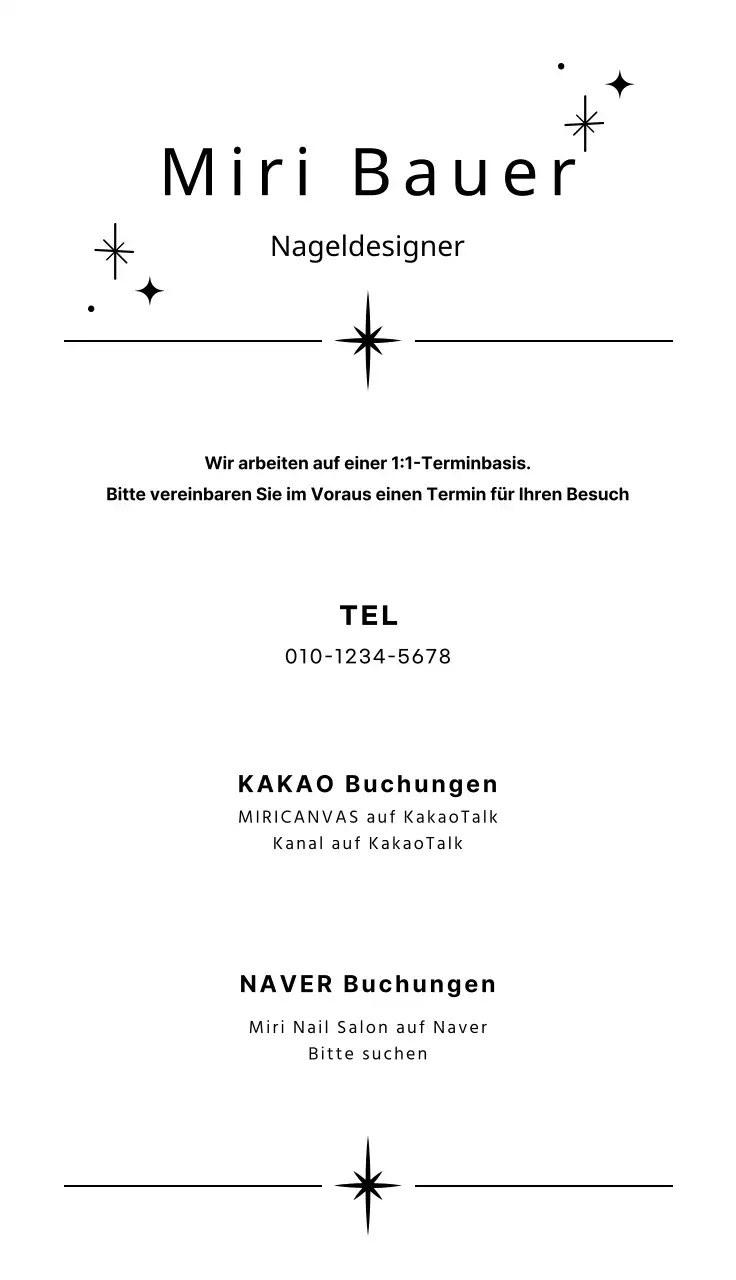 Neat Hand Illustration Nagelstudio in weiß und schwarz