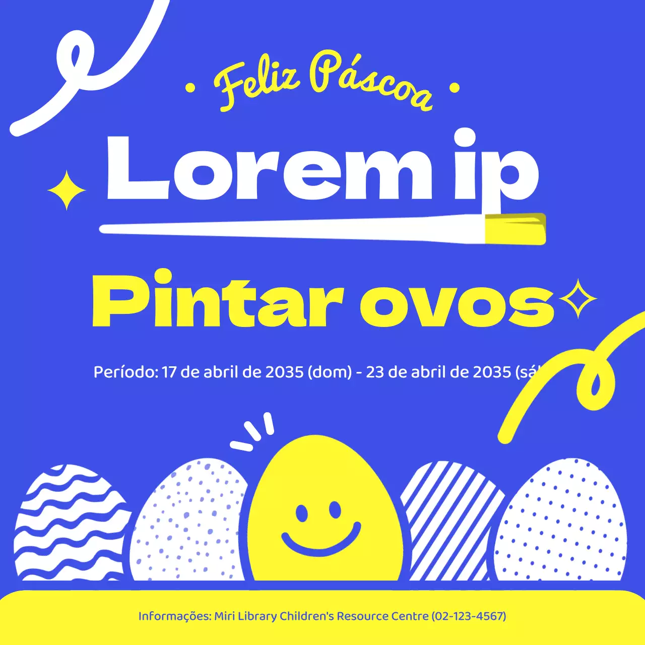 Um guia para o bonito evento cultural de pintura de ovos azuis e amarelos