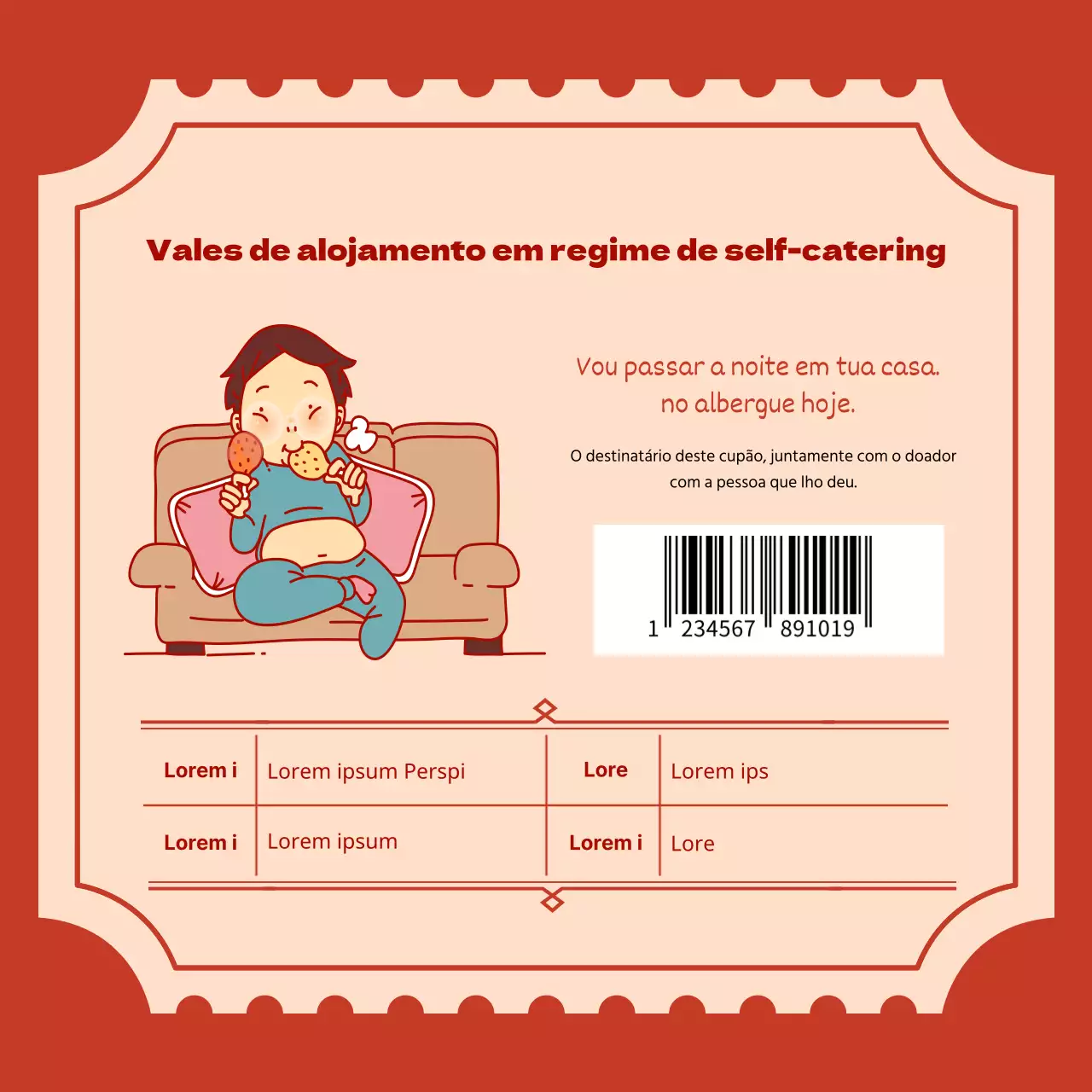Cupões humorísticos a vermelho