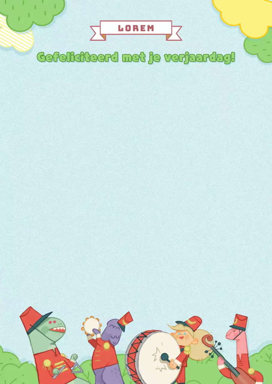 Groen en geel bos illustratie viering