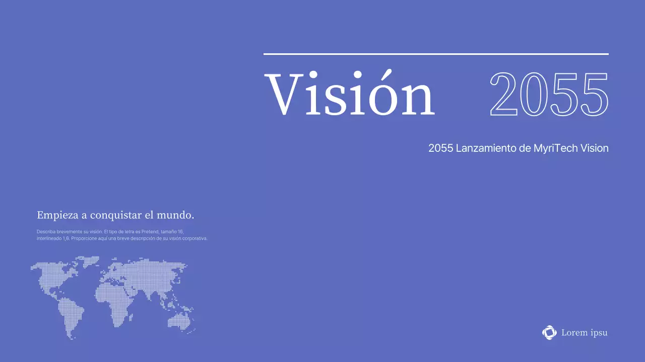 Presentación sencilla de un acontecimiento en azul y gris