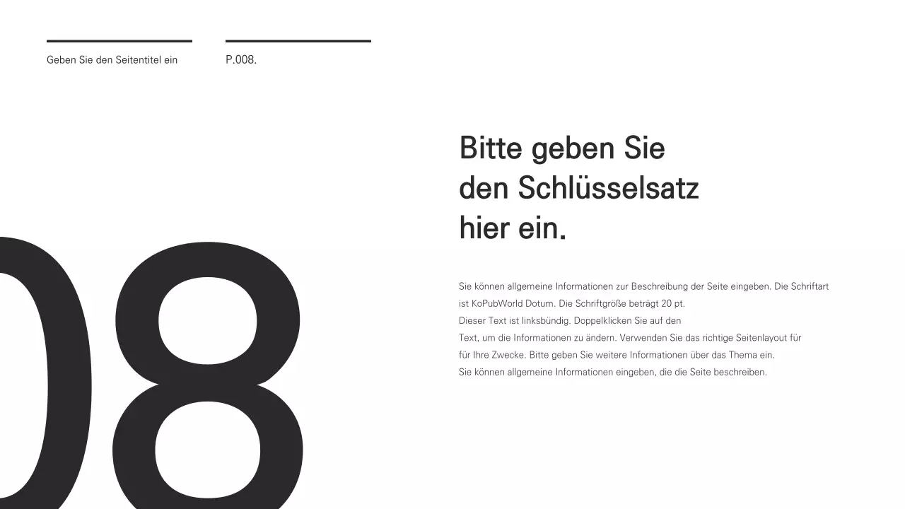 Eine schicke Präsentation