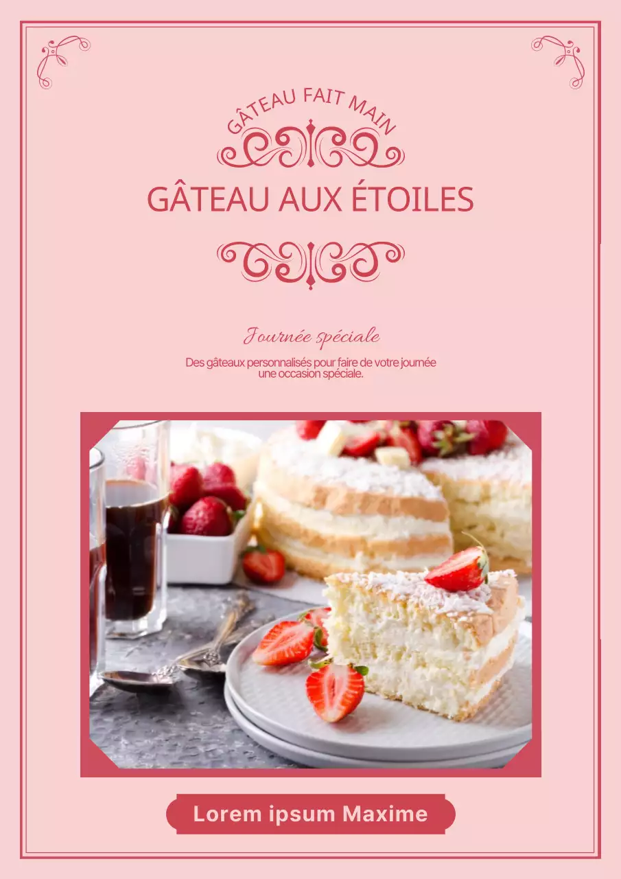 Flyer pour promouvoir la carte des desserts de votre café
