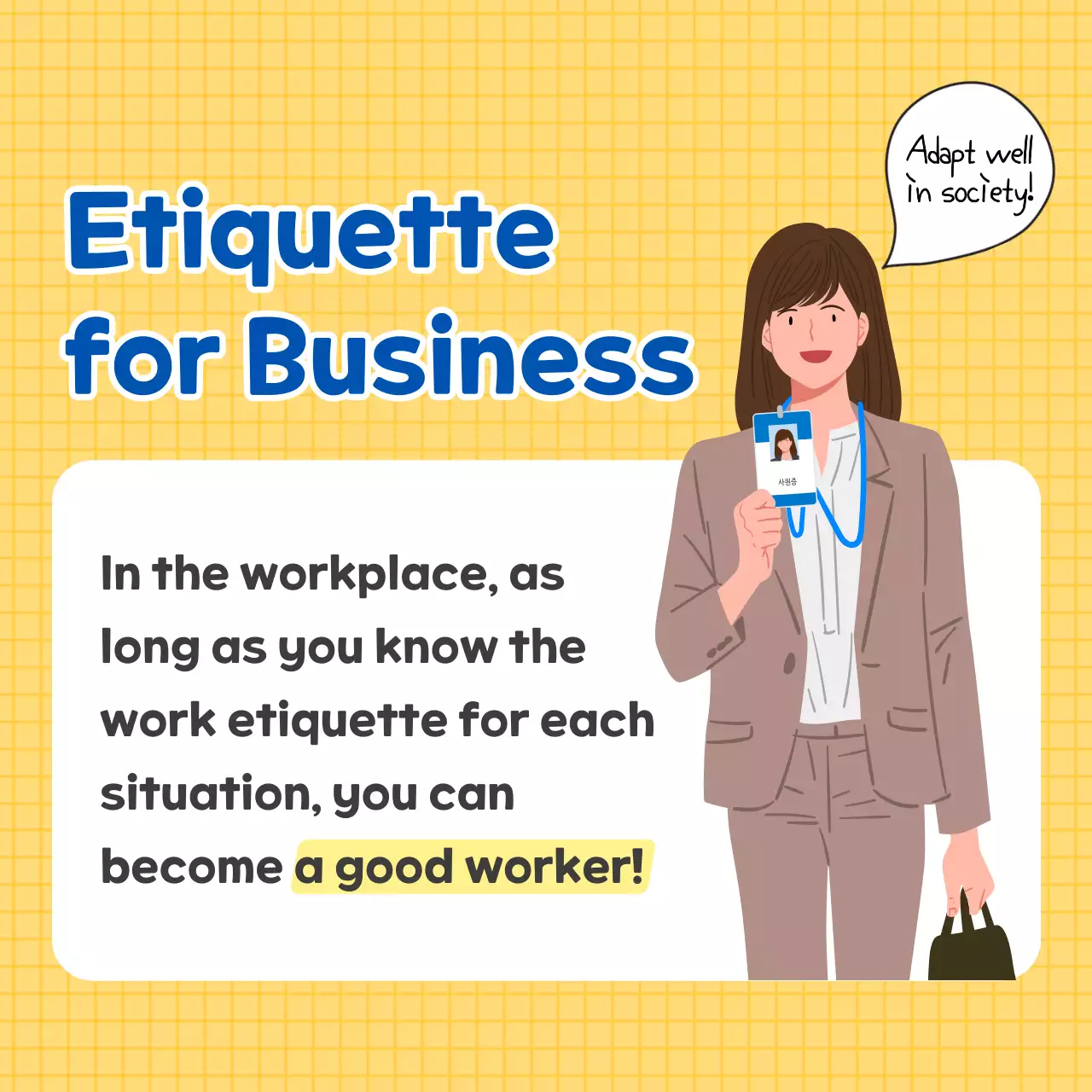 Yellow Simple Work Guide Instagram Carousel