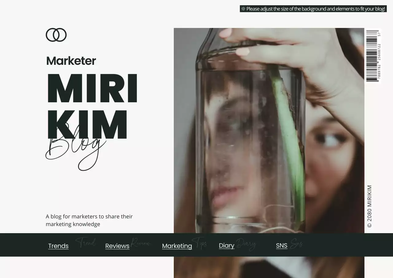 화이트 모던 마케팅 일기 포스터