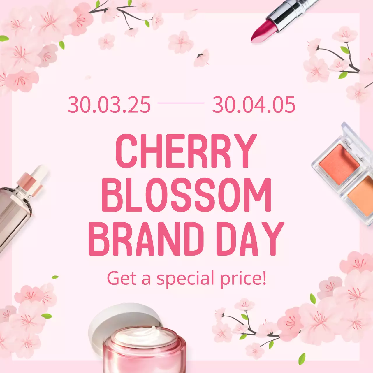 Pink Floral Beauty Promotion Instagram Post