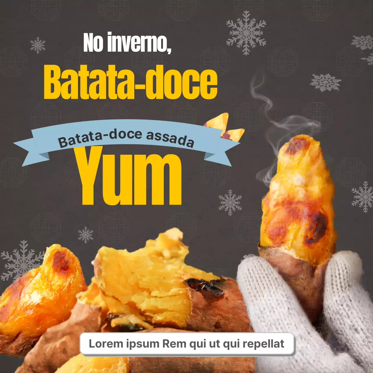 Batata-doce preta e amarela Tema alimentar de inverno