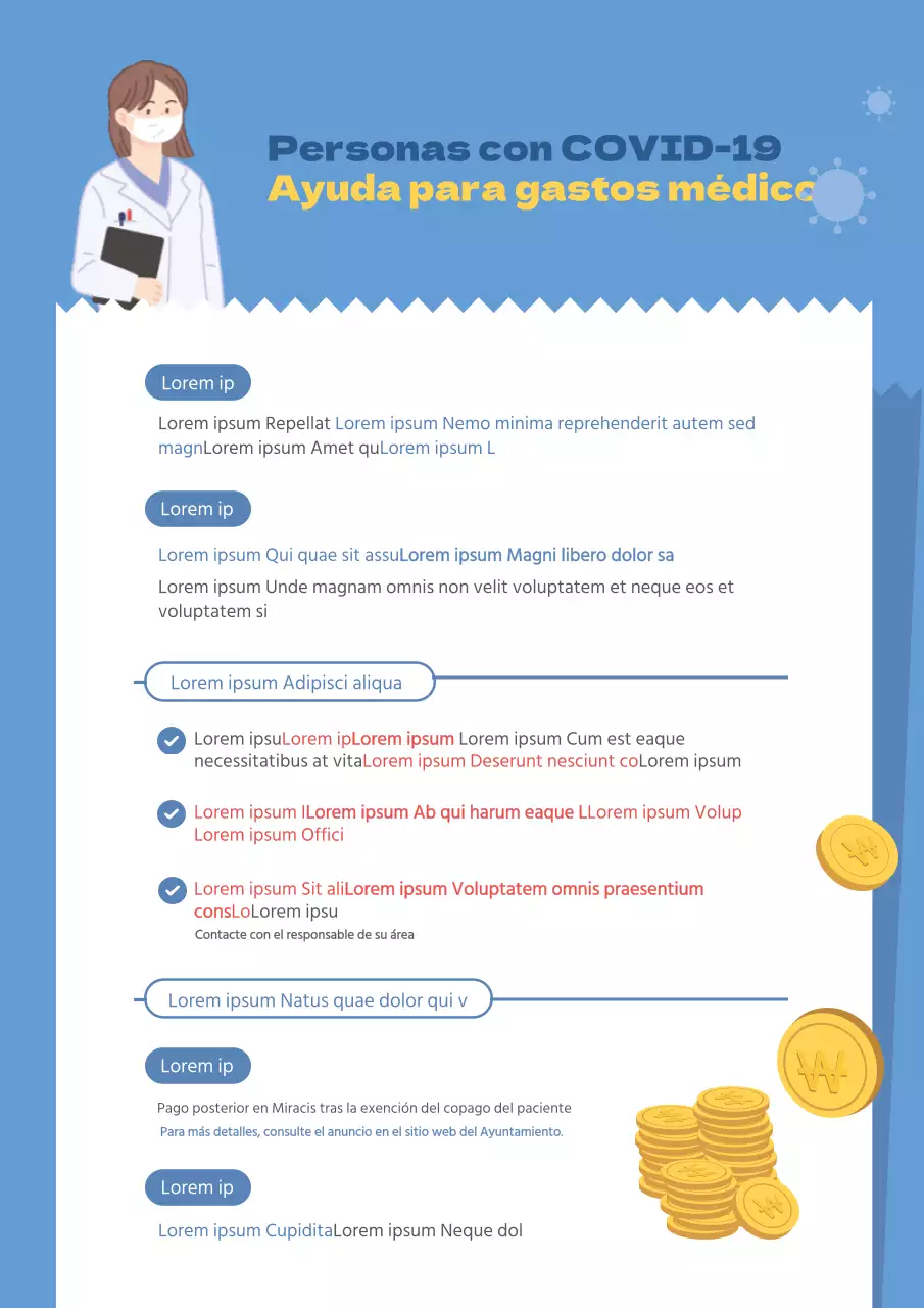 La carta azul de ayuda financiera COVID-19