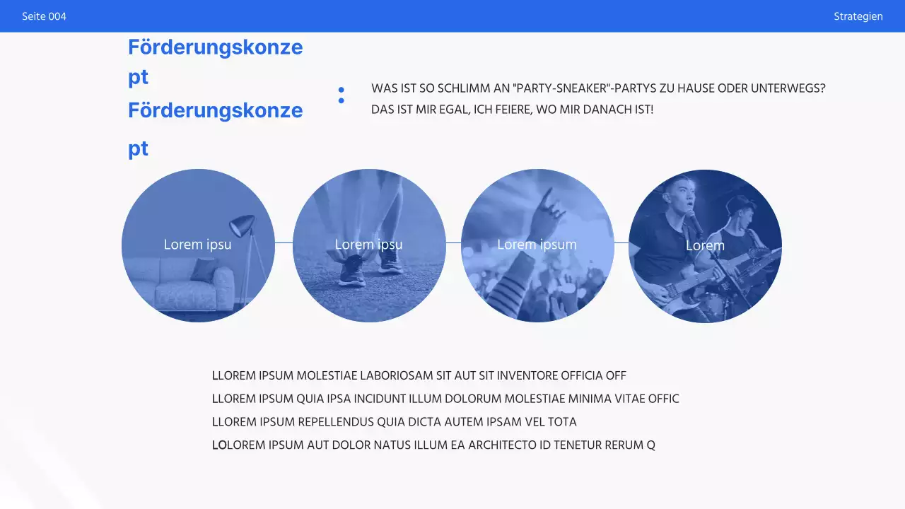 Einfache weiß-blaue Marketing-Promo-Präsentation