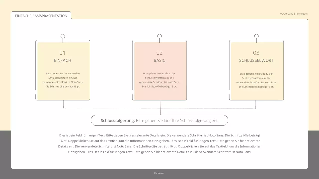 Einfaches, einfaches Präsentationskit in Pastellfarben und Weiß