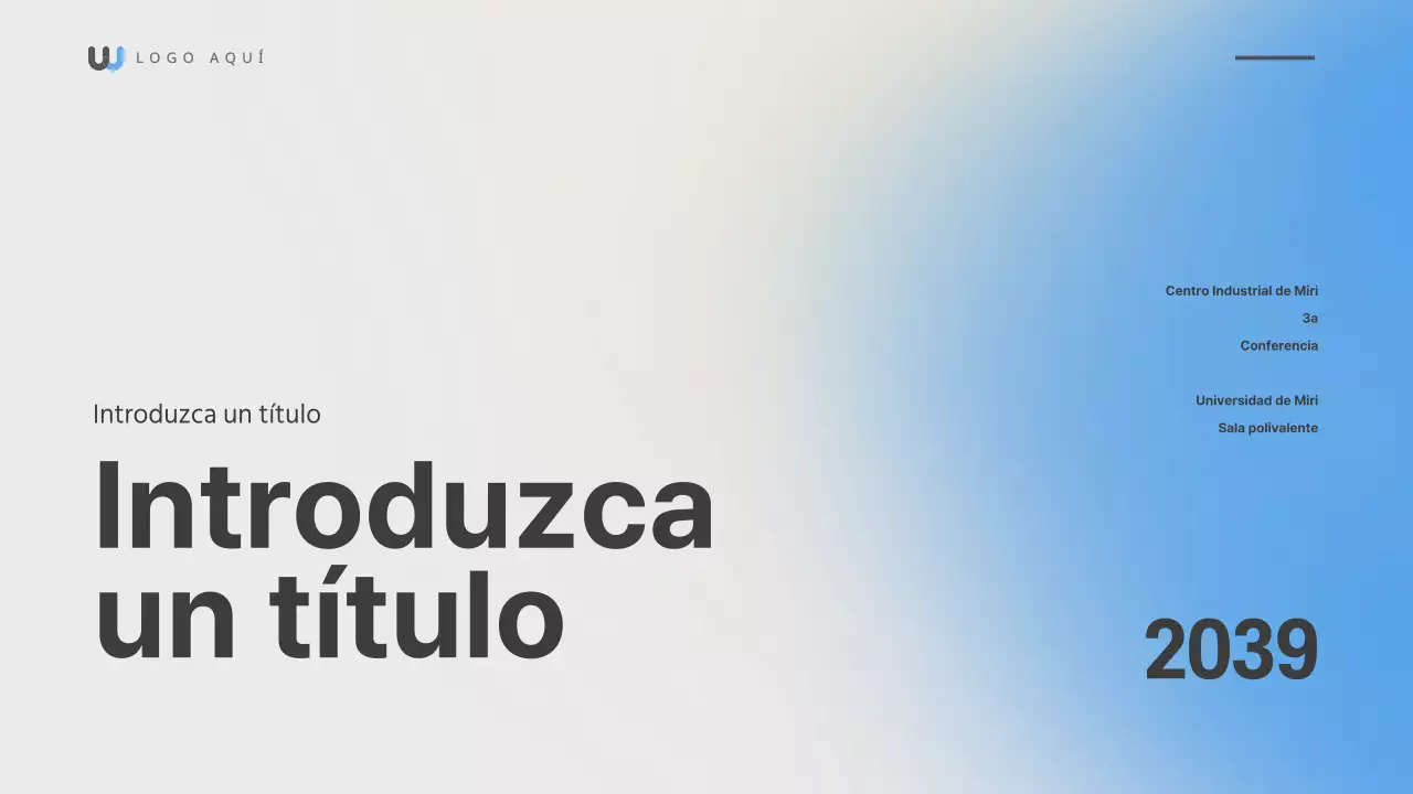 Presentación de degradado borroso