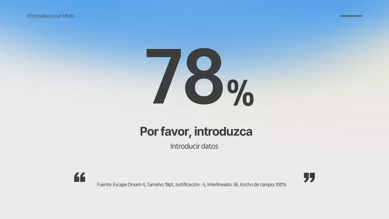 Presentación de degradado borroso