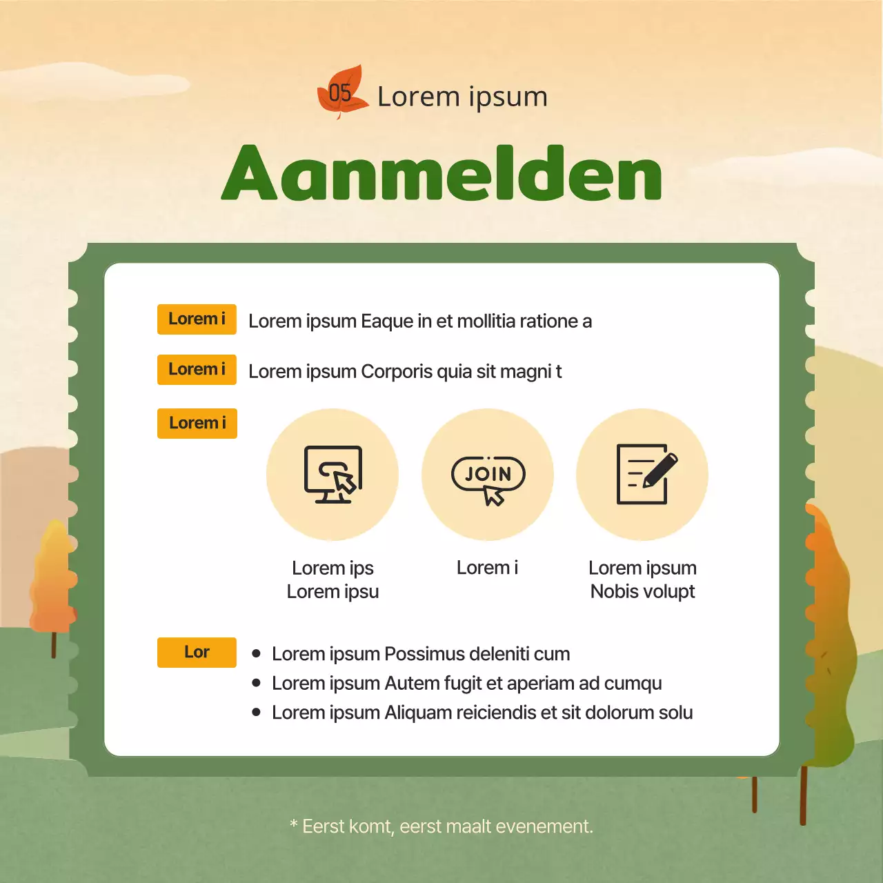 Gele Oranje Groene Herfst Uitdaging Gids
