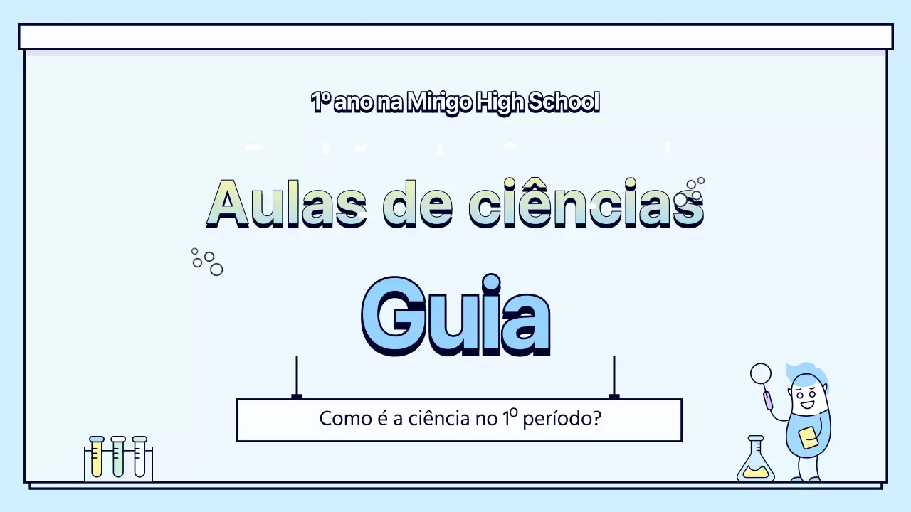 Orientação para as aulas de ciências
