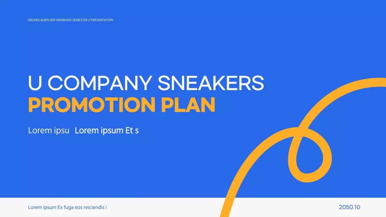 Einfache weiß-blaue Marketing-Promo-Präsentation