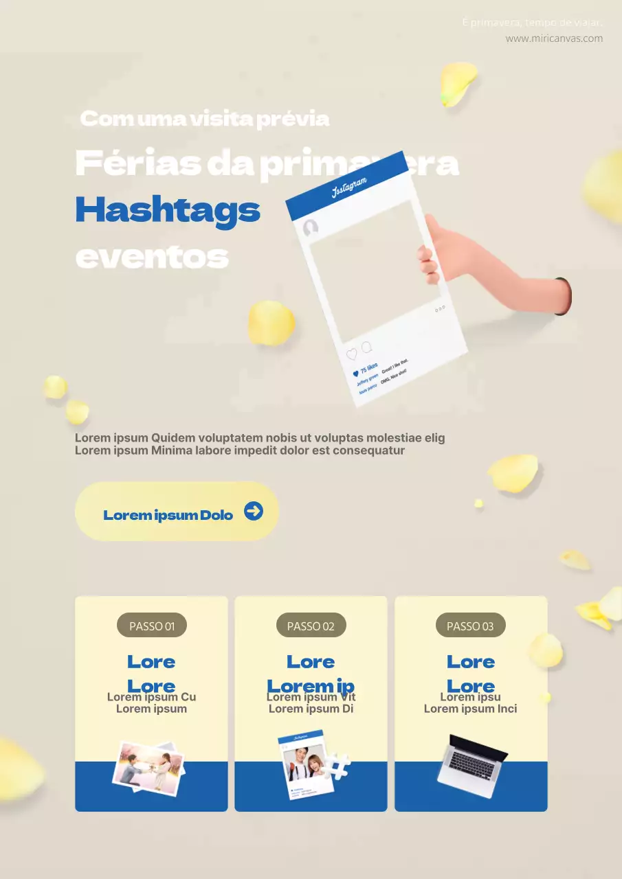 Eventos de viagem da primavera