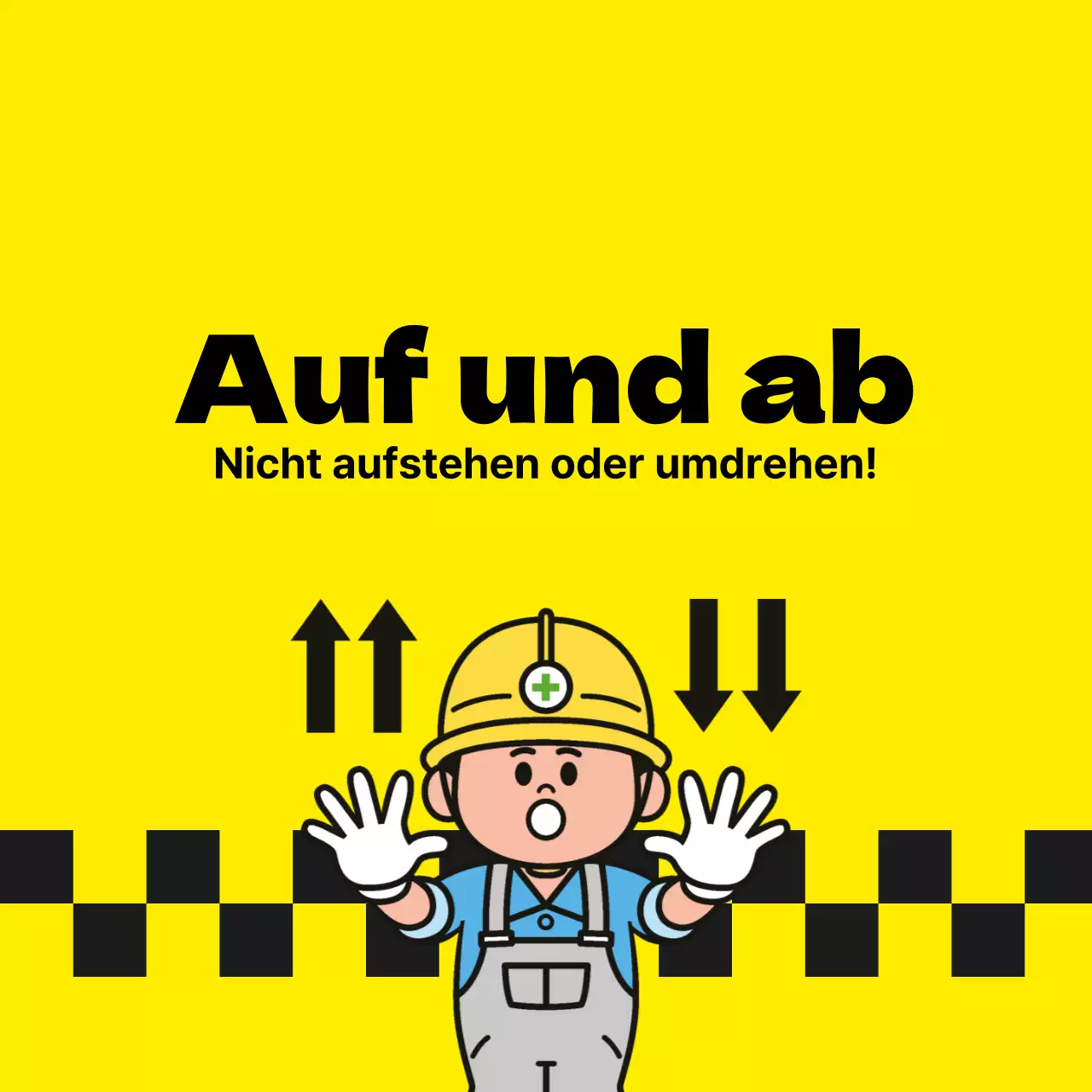 Warnaufkleber oben und unten